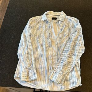 Men’s size large Bugatchi dress shirt with 8 way stretch